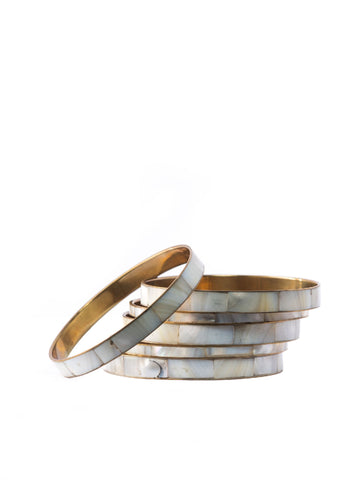 Brass and Shell Bangles